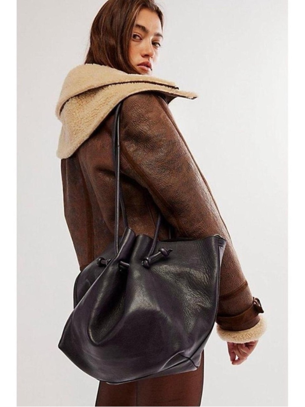 NWT Free People Head Over Heels Tote in Black $178